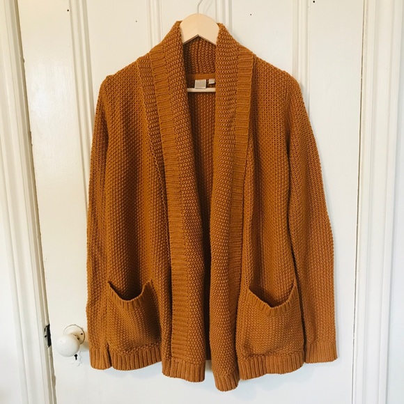 twik Sweaters - TWIK mustard yellow knit cardigan sweater